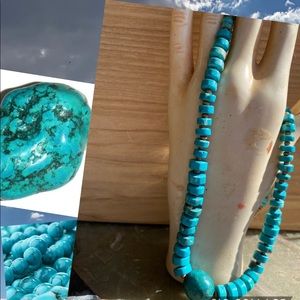 Stabilized Turquoise Heishi Necklace